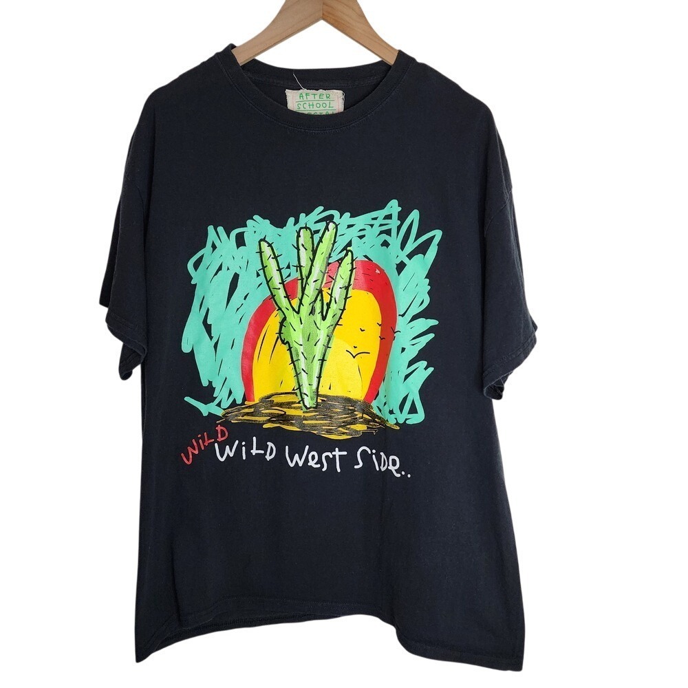 After School Special Shirt Men's‎ XL Wild West Side Short Sleeve Top Black